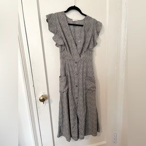 Midi leopard printed dress